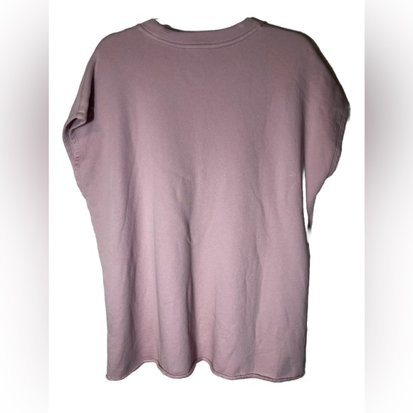 Eileen Fisher Organic Cotton French Terry Cap Sleeve Top in Light Plum | L | GUC - Picture 13 of 13